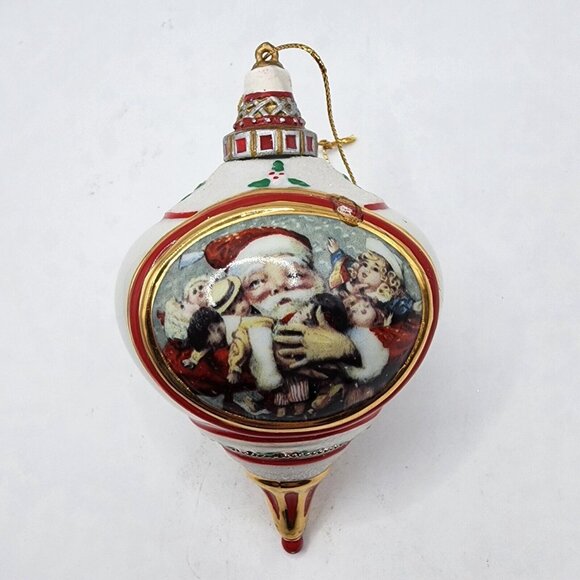Vintage 1999 Bradford Edition Porcelain Christmas Ornaments An armful of Joy - Picture 1 of 8